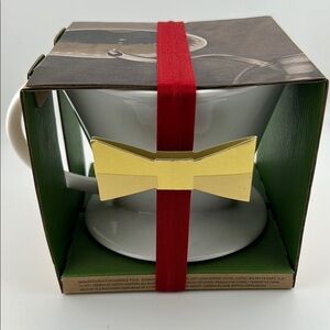 Starbucks White Coffee Dripper with Red Ribbon